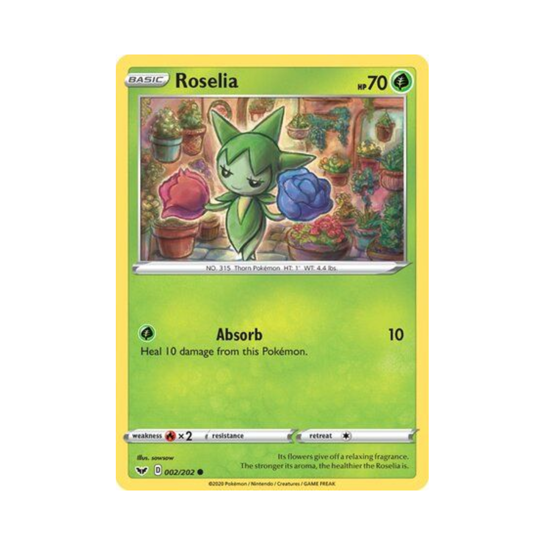 포켓몬 TCG 로젤리아 C 소드 & 실드 (영문판)(Pokemon TCG Roselia C Sword & Shield (English Ver.)) - 1