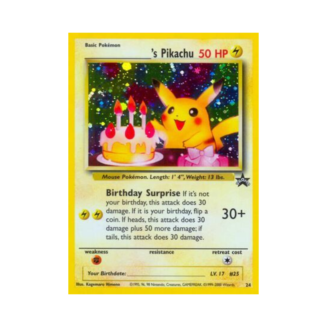 포켓몬 TCG _의 피카츄 P 위자드 오브 더 코스트 프로모카드 (영문판)(Pokemon TCG _'s Pikachu P Wizards of the Coast Promos (English Ver.)) - 1