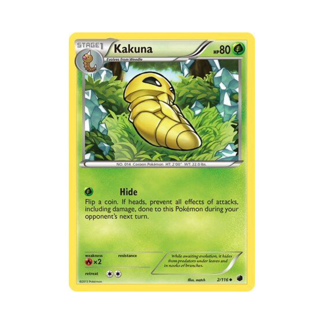 포켓몬 TCG 딱충이 U 플라스마 프리즈 (영문판)(Pokemon TCG Kakuna U Plasma Freeze (English Ver.)) - 1