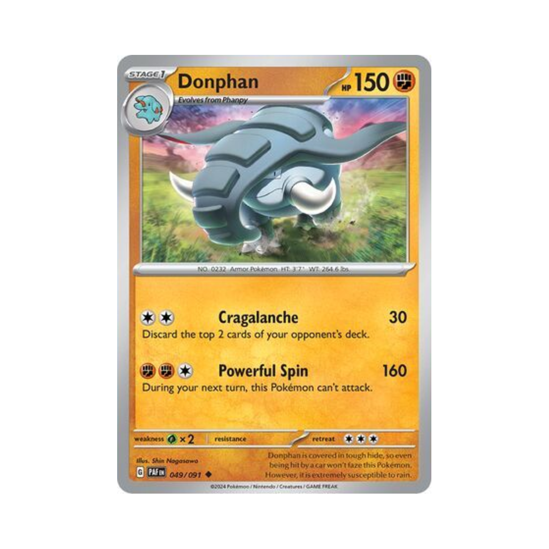 포켓몬 TCG 코리갑 U 팔데아 페이트 (영문판)(Pokemon TCG Donphan U Paldean Fates (English Ver.)) - 1