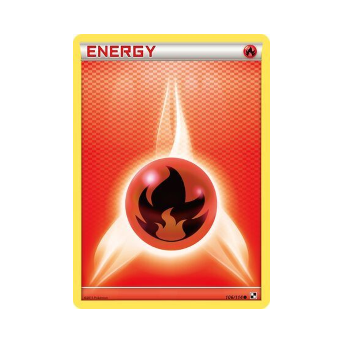 포켓몬 TCG 기본 불꽃 에너지 C 블랙 & 화이트 (영문판)(Pokemon TCG Fire Energy C Black & White (English Ver.)) - 1