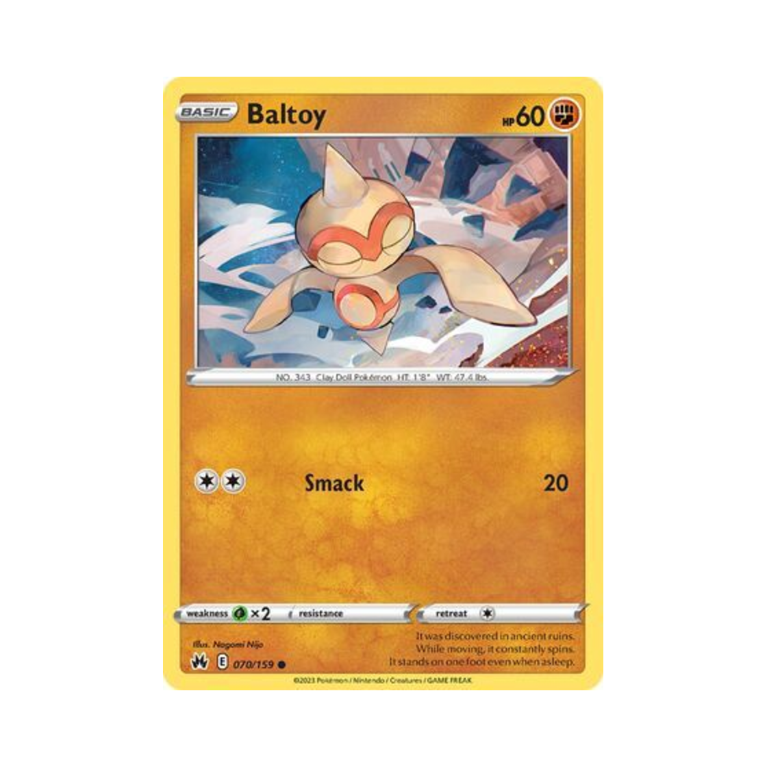 포켓몬 TCG 오뚝군 C 크라운 제니스 (영문판)(Pokemon TCG Baltoy C Crown Zenith (English Ver.)) - 1