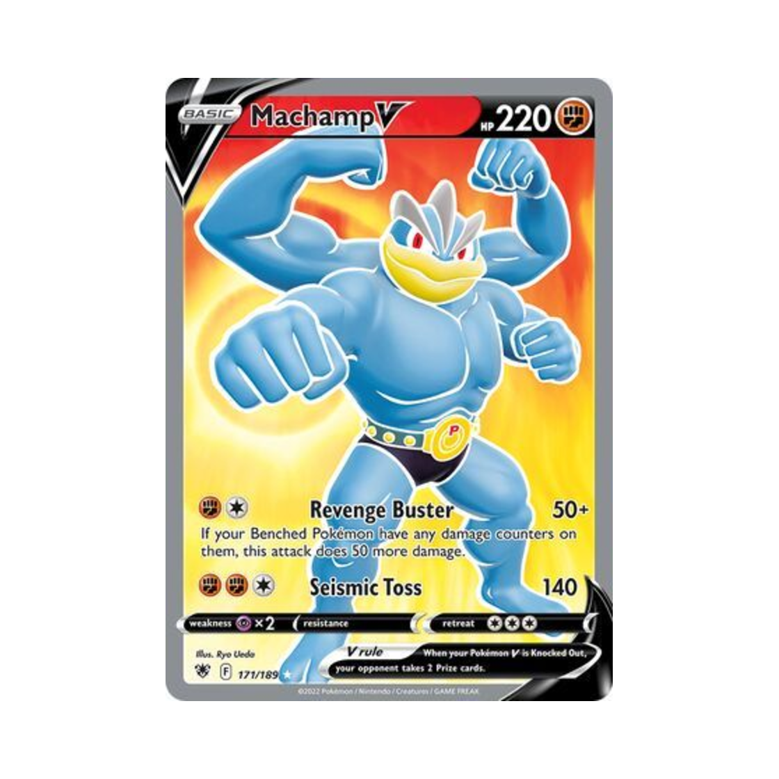 포켓몬 TCG 괴력몬 V RU 아스트랄 레디안스 (영문판)(Pokemon TCG Machamp V RU Astral Radiance (English Ver.))