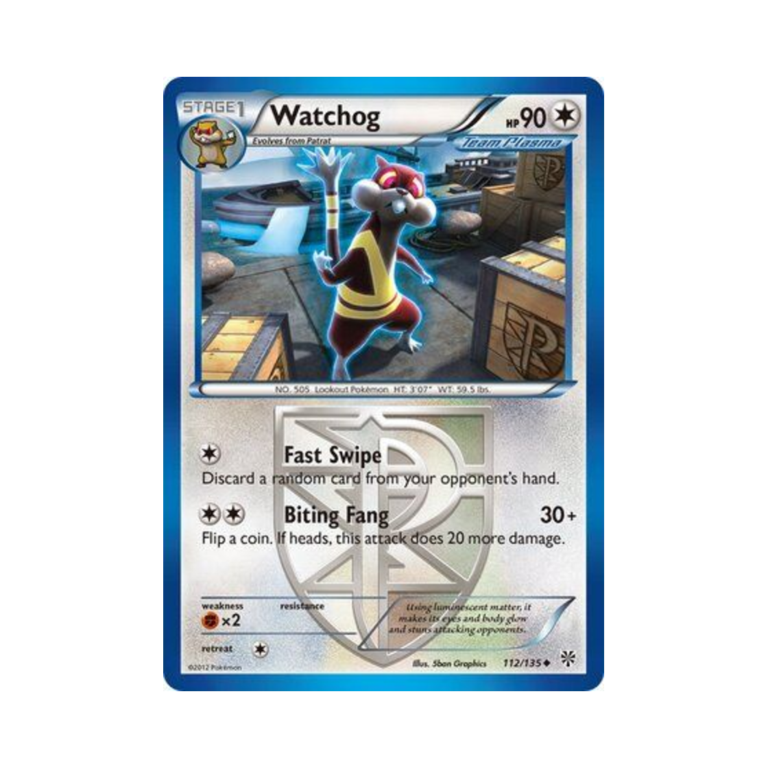 포켓몬 TCG 보르그 U 플라스마 스톰 (영문판)(Pokemon TCG Watchog U Plasma Storm (English Ver.)) - 1