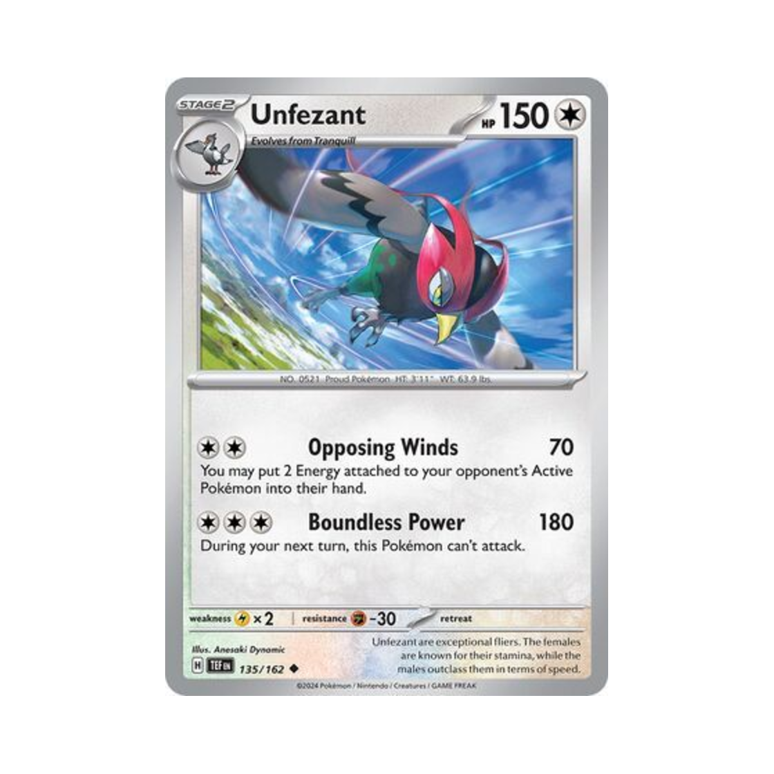 포켓몬 TCG 켄호로우 U 템포럴 포시스 (영문판)(Pokemon TCG Unfezant U Temporal Forces (English Ver.)) - 1