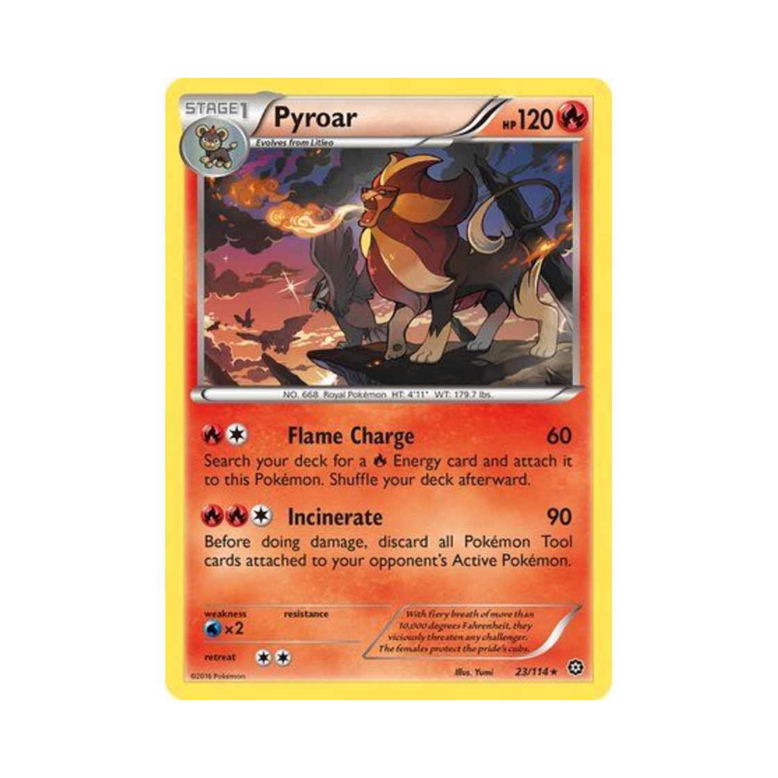 포켓몬 TCG 화염레오 R 스팀 시즈 (영문판)(Pokemon TCG Pyroar R Steam Siege (English Ver.))