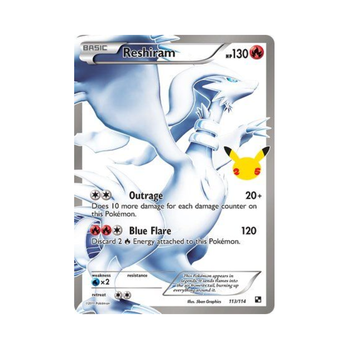 포켓몬 TCG 레시라무 RH 셀레브레이션즈 (영문판)(Pokemon TCG Reshiram RH Celebrations (English Ver.)) - 1