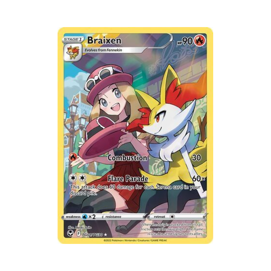포켓몬 TCG 테르나 RH 실버 템페스트 (영문판)(Pokemon TCG Braixen RH Silver Tempest (English Ver.)) - 1