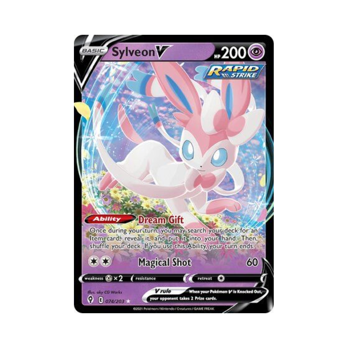 포켓몬 TCG 님피아 V HRV 이볼빙 스카이즈 (영문판)(Pokemon TCG Sylveon V HRV Evolving Skies (English Ver.)) - 1
