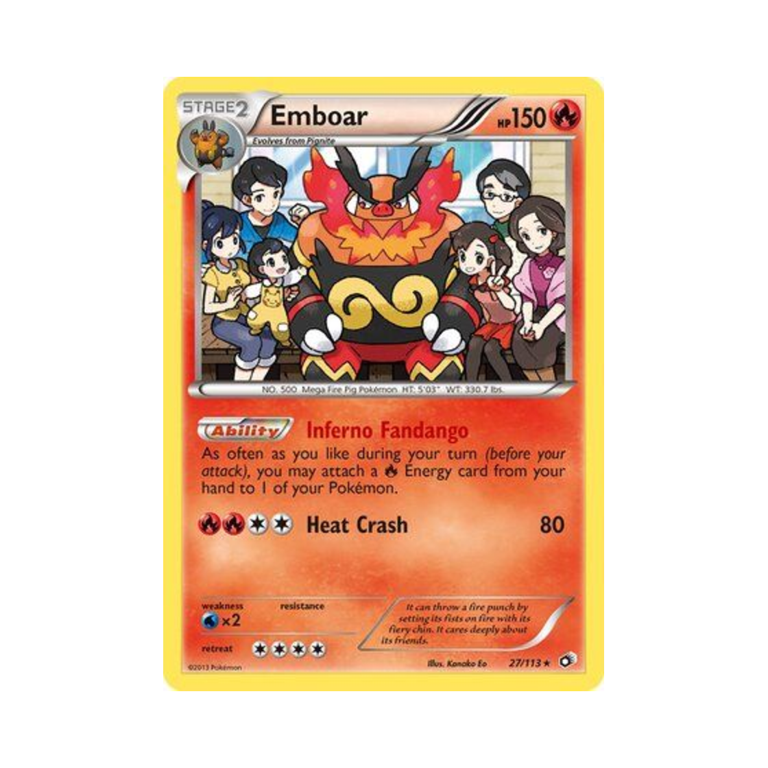포켓몬 TCG 염무왕 RH 레전더리 트레져스 (영문판)(Pokemon TCG Emboar RH Legendary Treasures (English Ver.)) - 1
