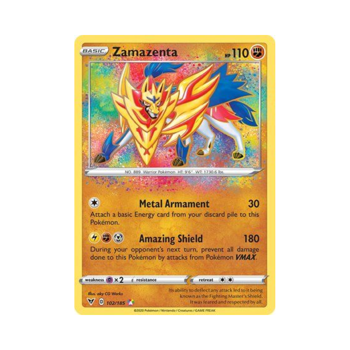 포켓몬 TCG 자마젠타 AR 비비드 볼티지 (영문판)(Pokemon TCG Zamazenta AR Vivid Voltage (English Ver.)) - 1