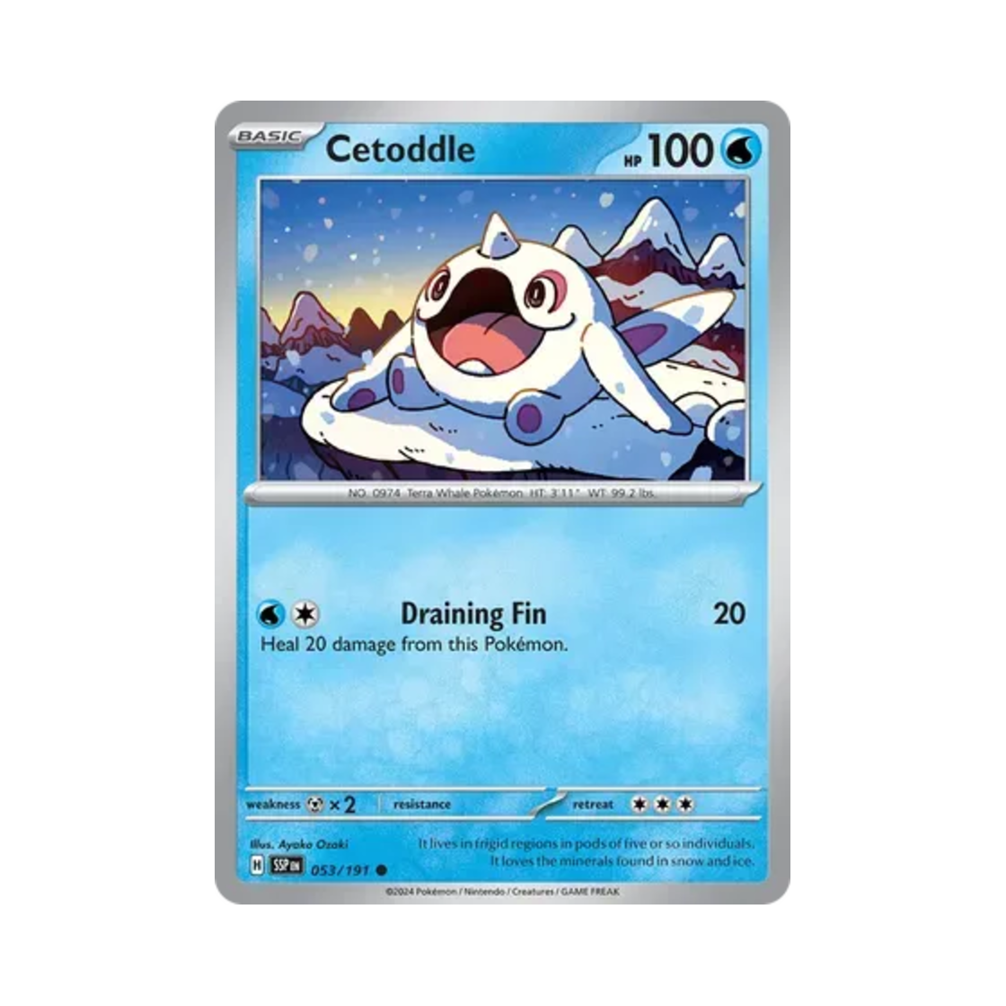 포켓몬 TCG 터벅고래 C 서징 스파크 (영문판)(Pokemon TCG Cetoddle C Surging Sparks (English Ver.)) - 1