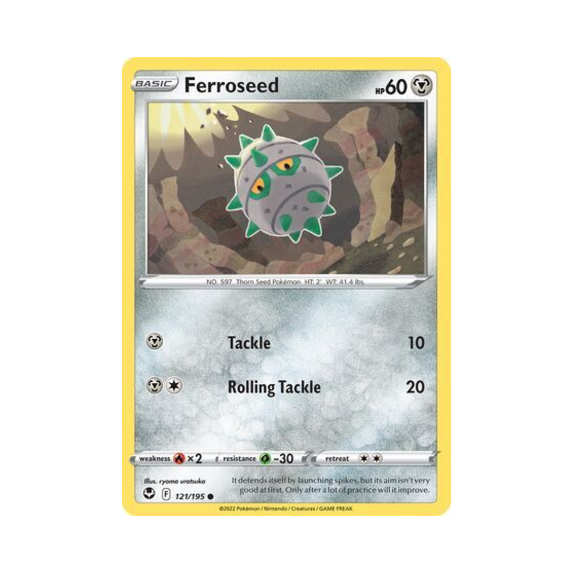 포켓몬 TCG 철시드 C 실버 템페스트 (영문판)(Pokemon TCG Ferroseed C Silver Tempest (English Ver.)) - 1