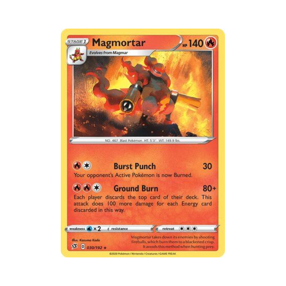 포켓몬 TCG 마그마번 R 레벌 크래시 (영문판)(Pokemon TCG Magmortar R Rebel Clash (English Ver.)) - 1