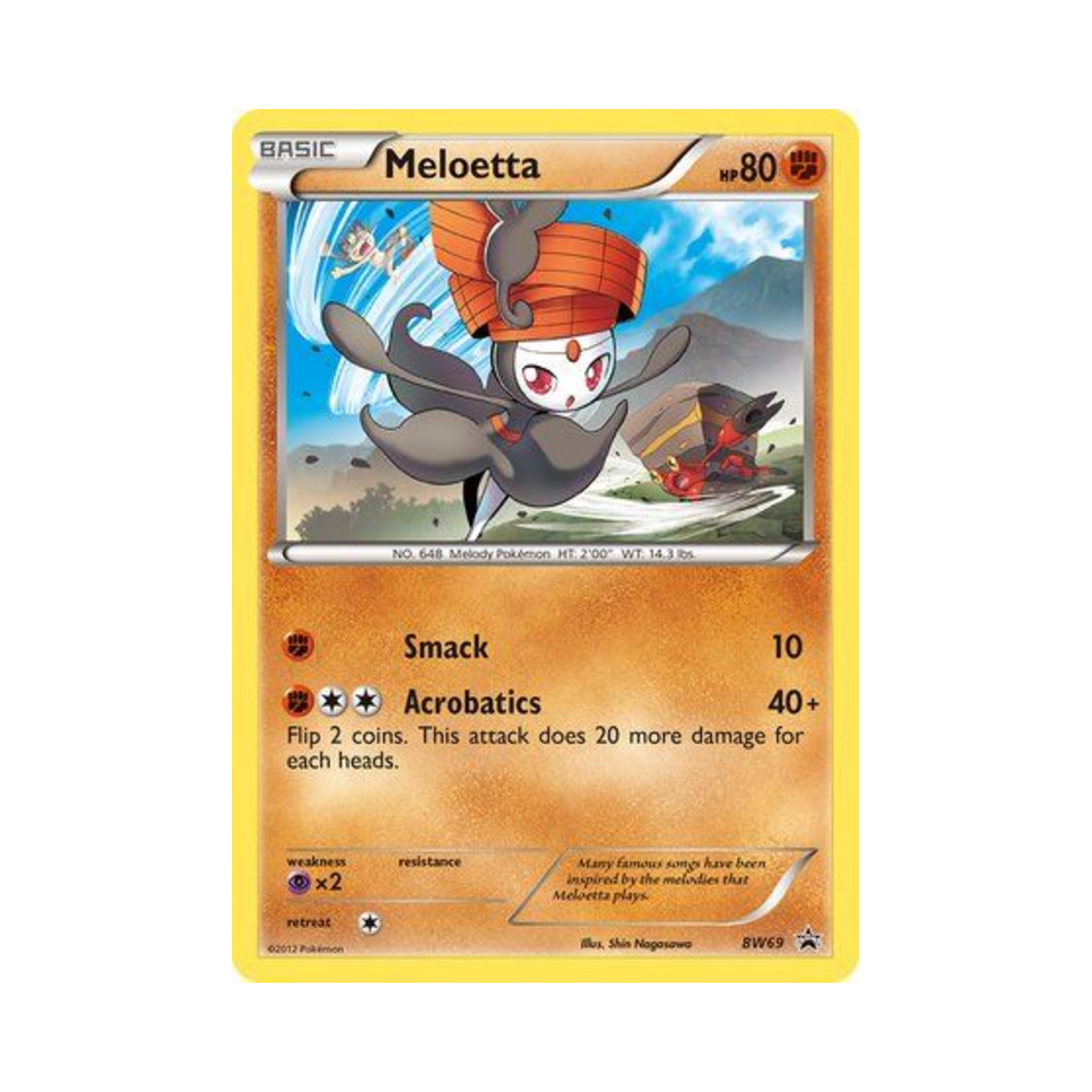 포켓몬 TCG 메로엣타 P 블랙 & 화이트 프로모카드 (영문판)(Pokemon TCG Meloetta P Black & White Promos (English Ver.)) - 1