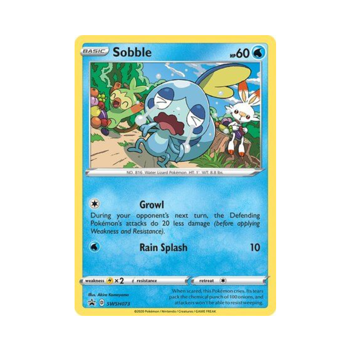 포켓몬 TCG 울머기 P 소드 & 실드 프로모카드 (영문판)(Pokemon TCG Sobble P Sword & Shield Promos (English Ver.)) - 1