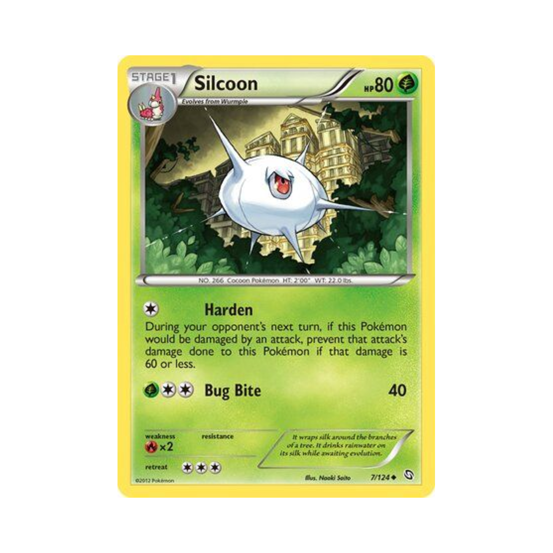 포켓몬 TCG 실쿤 U 드래곤즈 엑잘티드 (영문판)(Pokemon TCG Silcoon U Dragons Exalted (English Ver.)) - 1