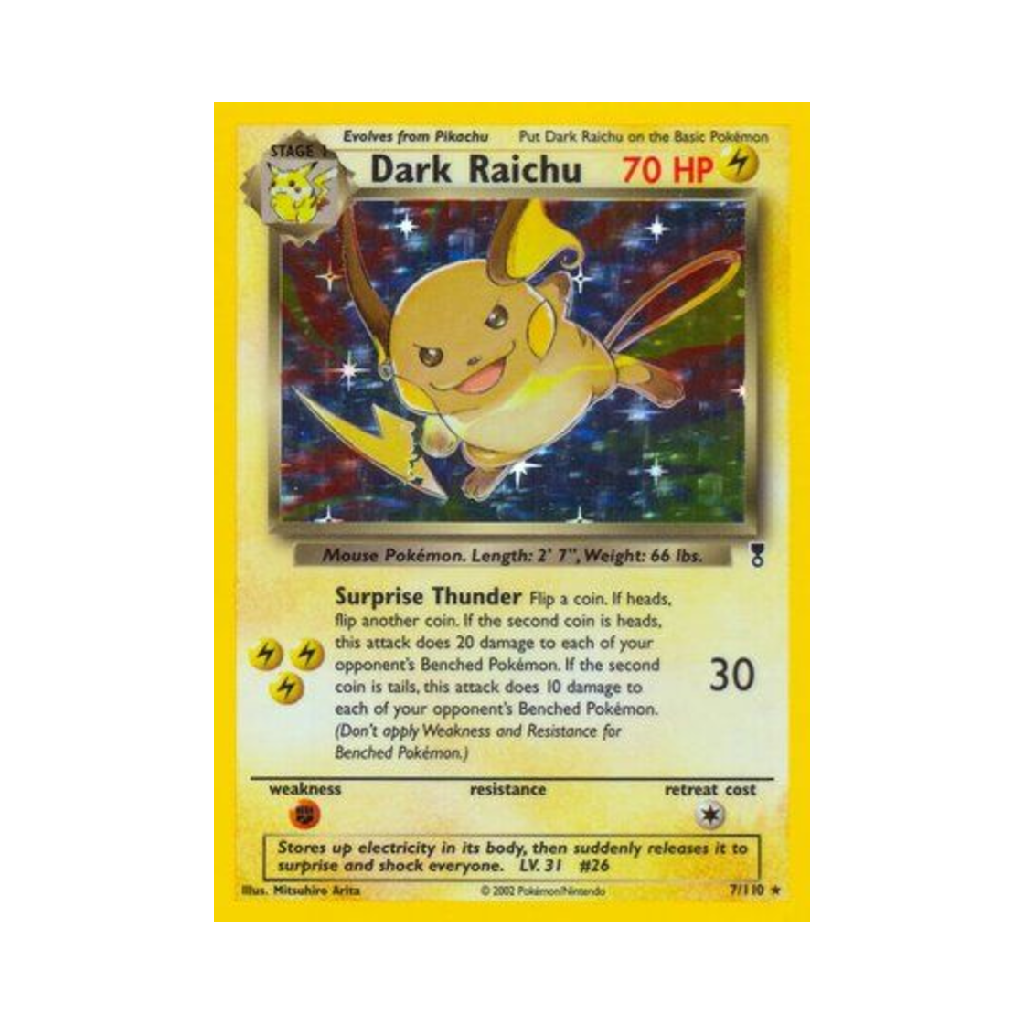 포켓몬 TCG 다크 라이츄 RH 레전더리 컬렉션 (영문판)(Pokemon TCG Dark Raichu RH Legendary Collection (English Ver.)) - 1
