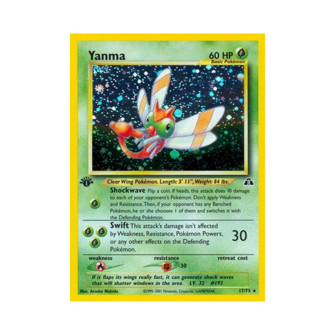 포켓몬 TCG 왕자리 RH 네오 디스커버리 (영문판)(Pokemon TCG Yanma RH Neo Discovery (English Ver.)) - 1