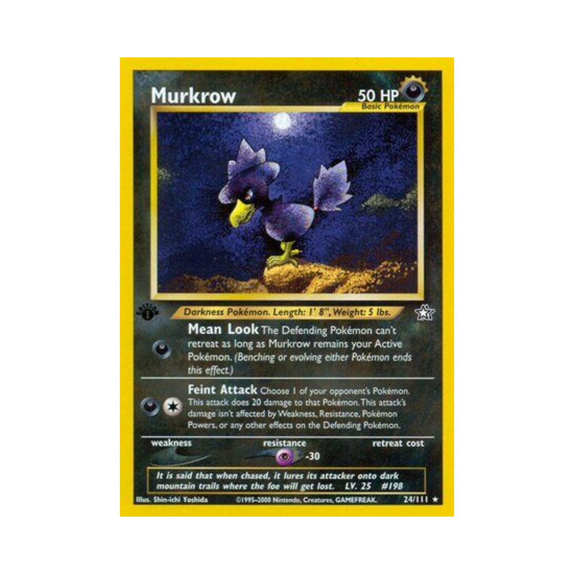 포켓몬 TCG 니로우 R 네오 제네시스 (영문판)(Pokemon TCG Murkrow R Neo Genesis (English Ver.))