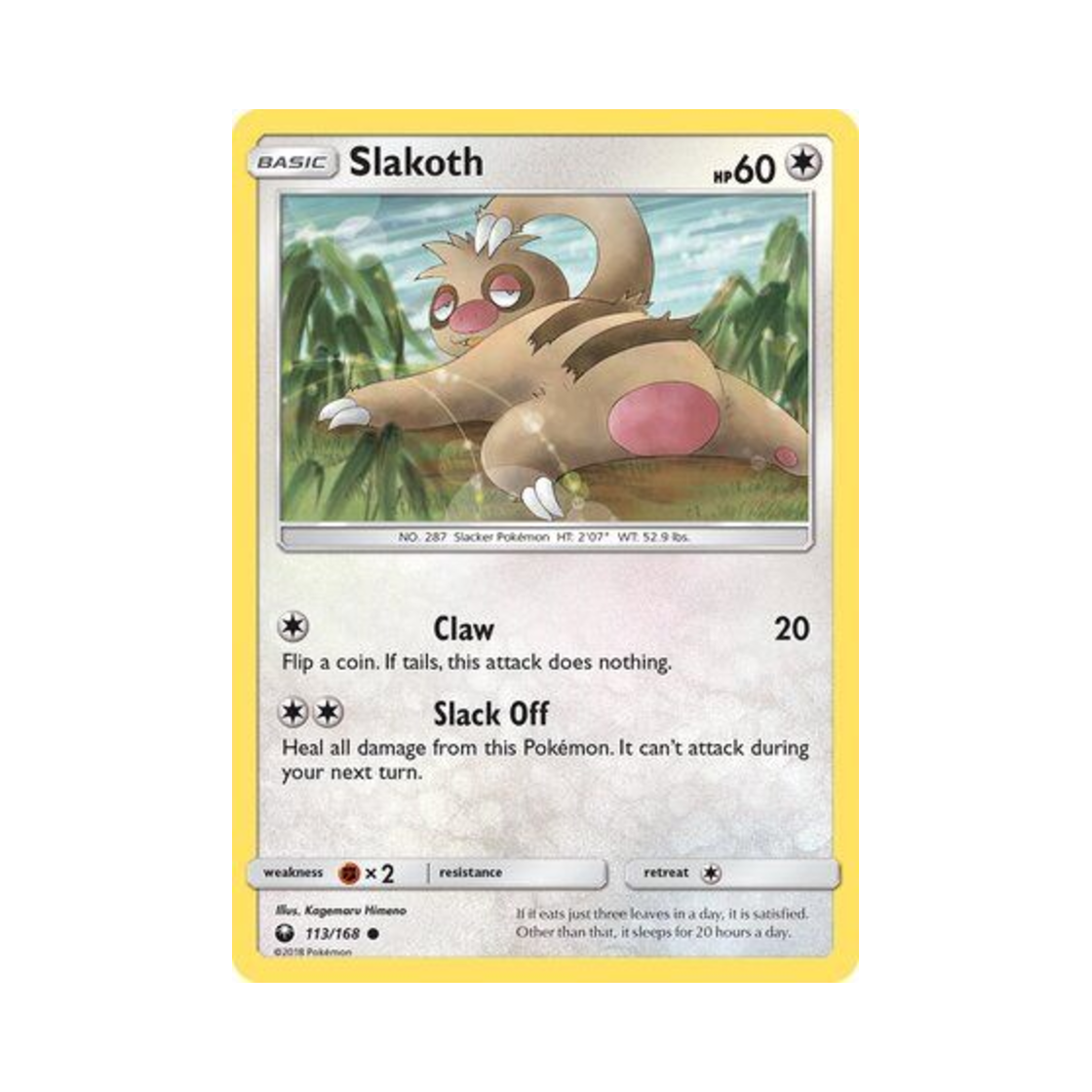포켓몬 TCG 게을로 C 셀레스티얼 스톰 (영문판)(Pokemon TCG Slakoth C Celestial Storm (English Ver.))