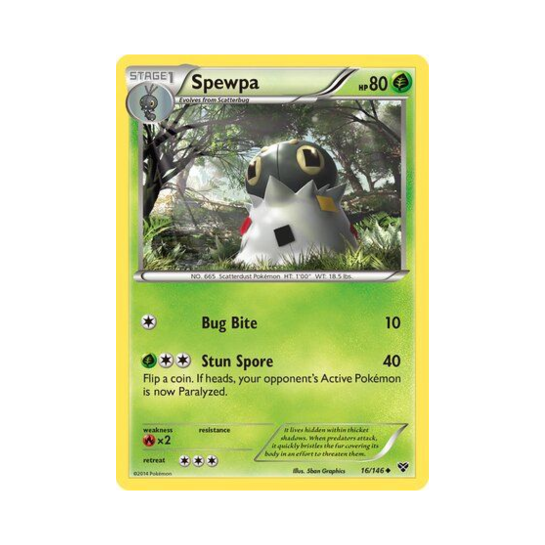 포켓몬 TCG 분떠도리 U XY (영문판)(Pokemon TCG Spewpa U XY (English Ver.)) - 1