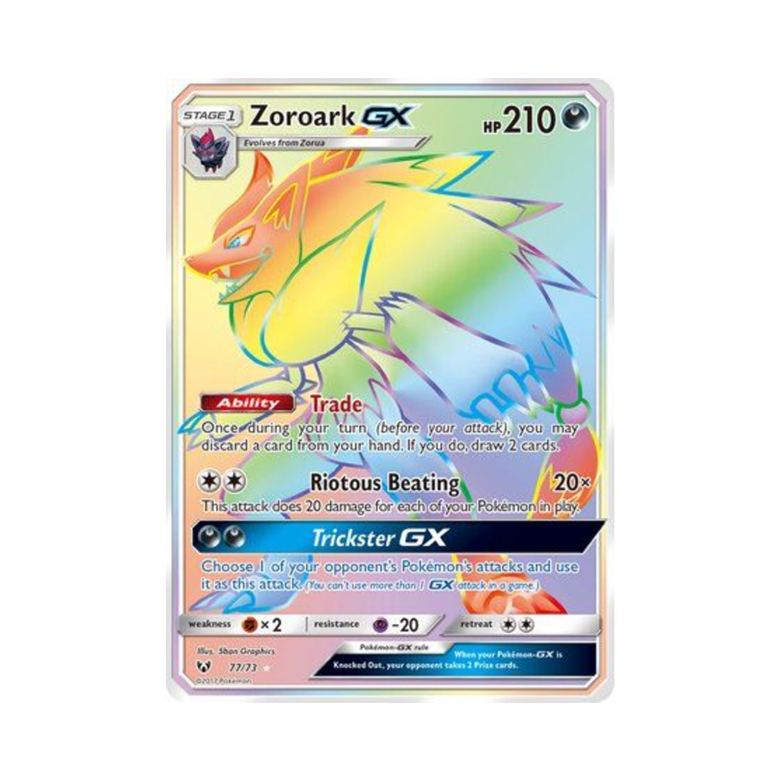 포켓몬 TCG 조로아크 GX RR 샤이닝 레전즈 (영문판)(Pokemon TCG Zoroark GX RR Shining Legends (English Ver.)) - 1