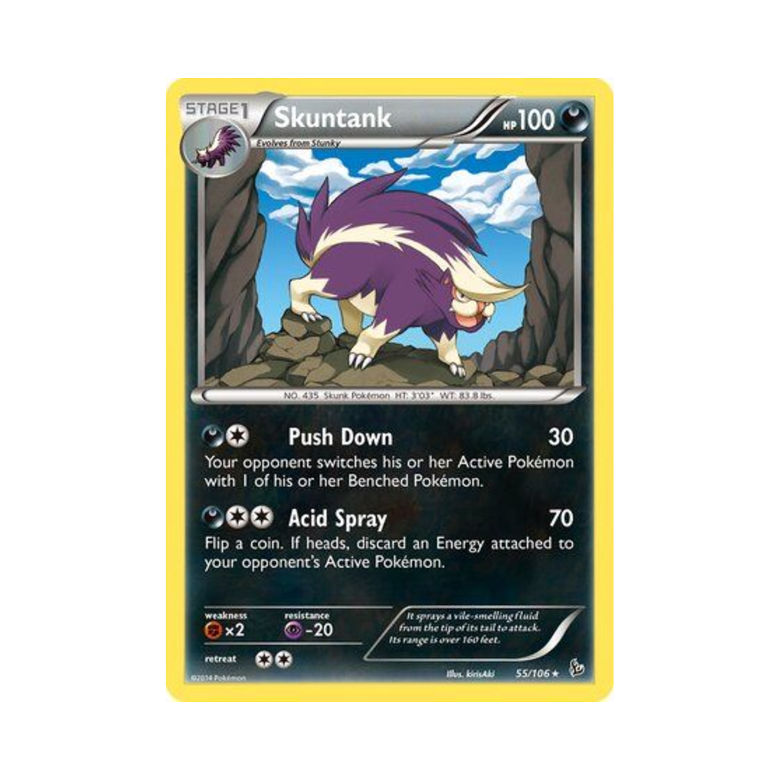 포켓몬 TCG 스컹탱크 R 플래시파이어 (영문판)(Pokemon TCG Skuntank R Flashfire (English Ver.)) - 1