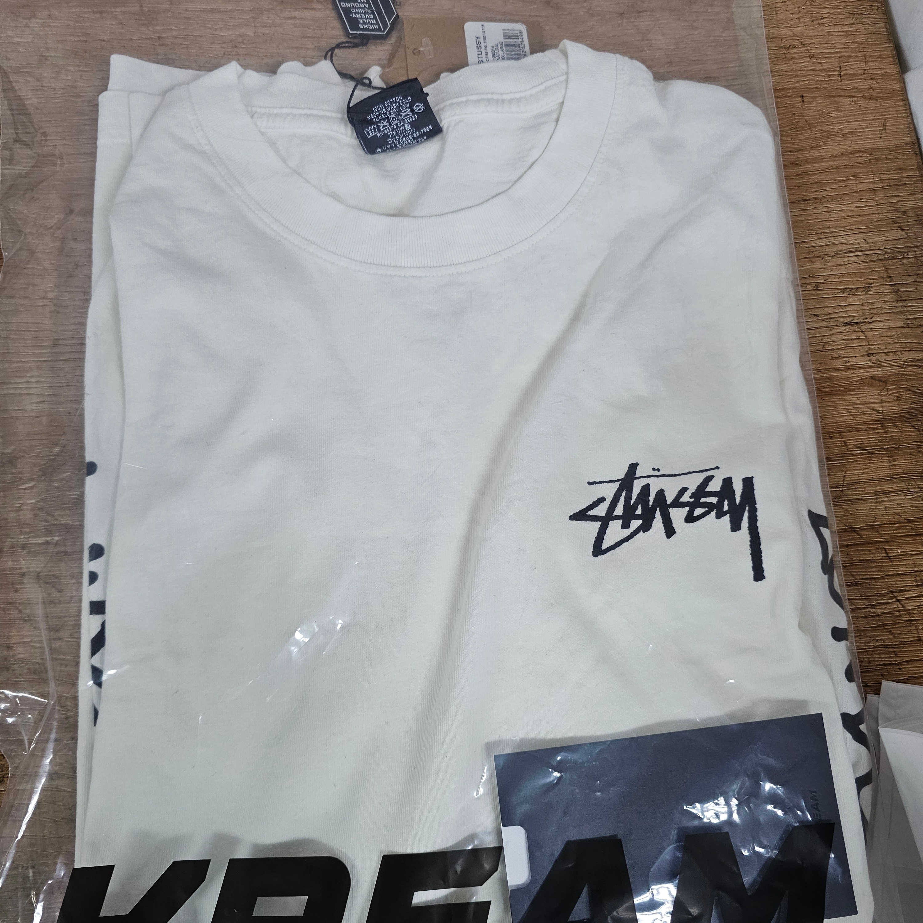 Stussy Big Cities LS T-Shirt Pigment Dyed Natural 착용 스타일