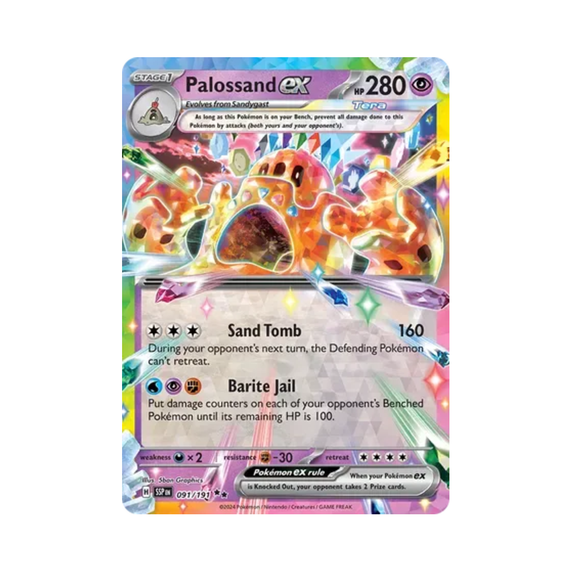 포켓몬 TCG 모래성이당 ex DR 서징 스파크 (영문판)(Pokemon TCG Palossand ex DR Surging Sparks (English Ver.)) - 1