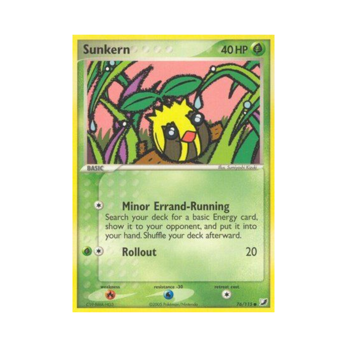 포켓몬 TCG 해너츠 C EX 언씬 포시스 (영문판)(Pokemon TCG Sunkern C EX Unseen Forces (English Ver.)) - 1