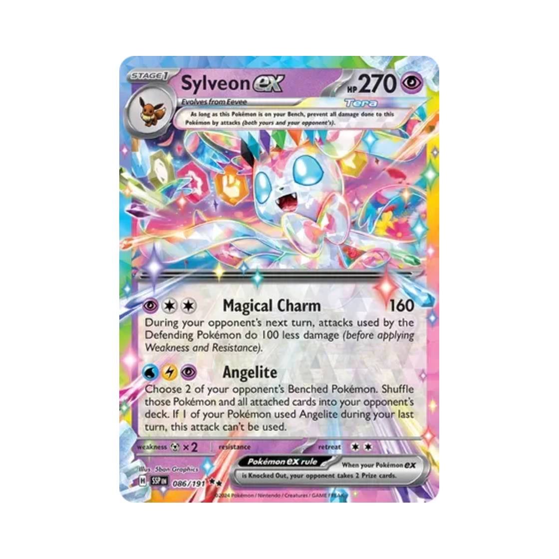 포켓몬 TCG 님피아 ex DR 서징 스파크 (영문판)(Pokemon TCG Sylveon ex DR Surging Sparks (English Ver.)) - 1