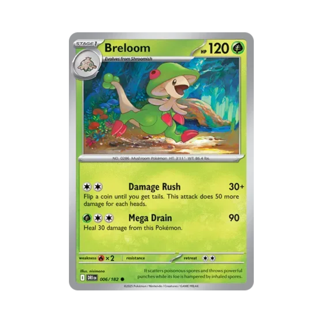 포켓몬 TCG 버섯모 C 데스티니드 라이벌스 (영문판)(Pokemon TCG Breloom C Destined Rivals (English Ver.)) - 1