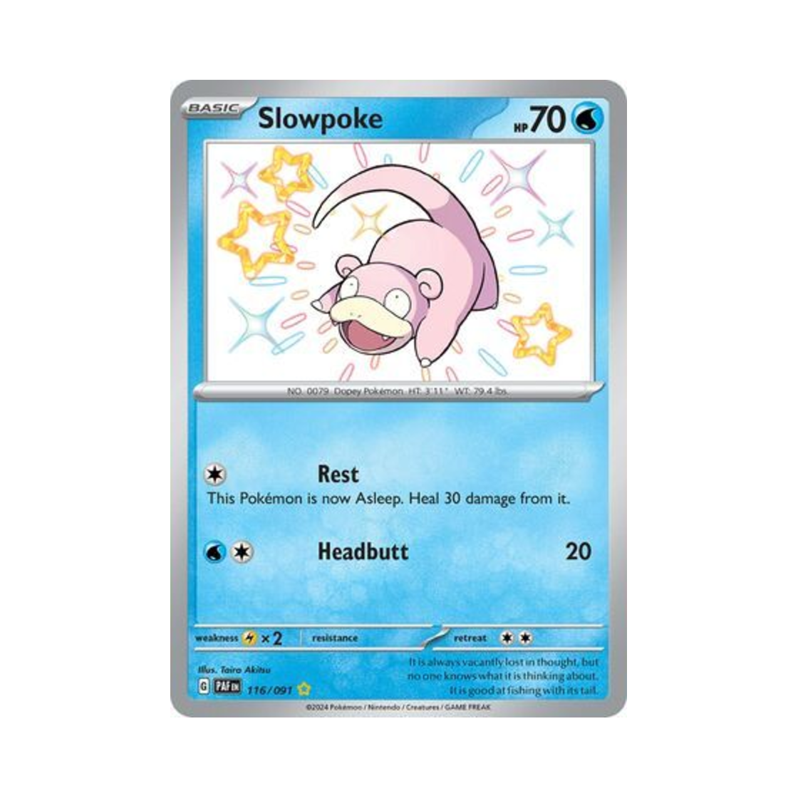 포켓몬 TCG 야돈 SR 팔데아 페이트 (영문판)(Pokemon TCG Slowpoke SR Paldean Fates (English Ver.)) - 1
