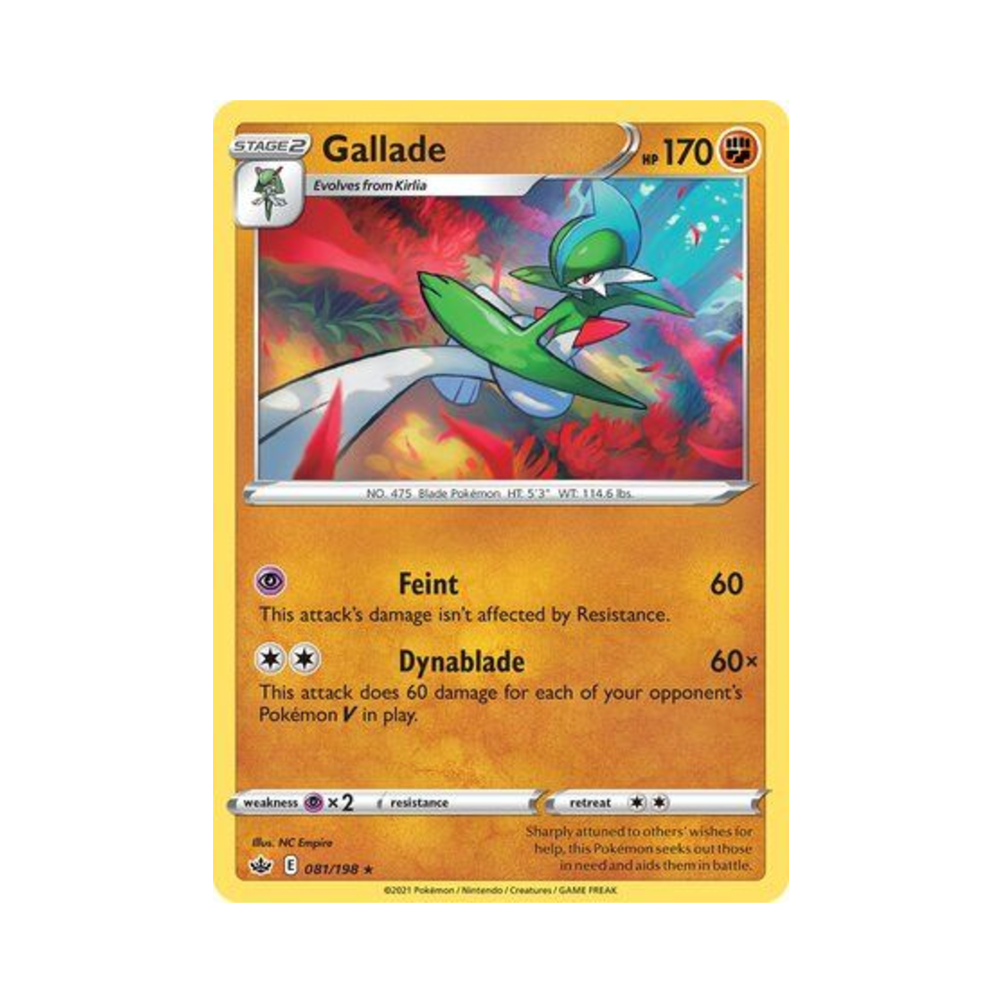 포켓몬 TCG 엘레이드 R 칠링 레인 (영문판)(Pokemon TCG Gallade R Chilling Reign (English Ver.))