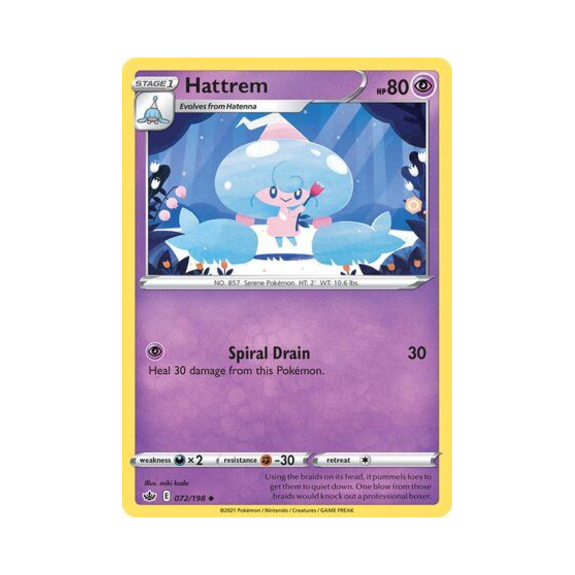 포켓몬 TCG 손지브림 U 칠링 레인 (영문판)(Pokemon TCG Hattrem U Chilling Reign (English Ver.)) - 1