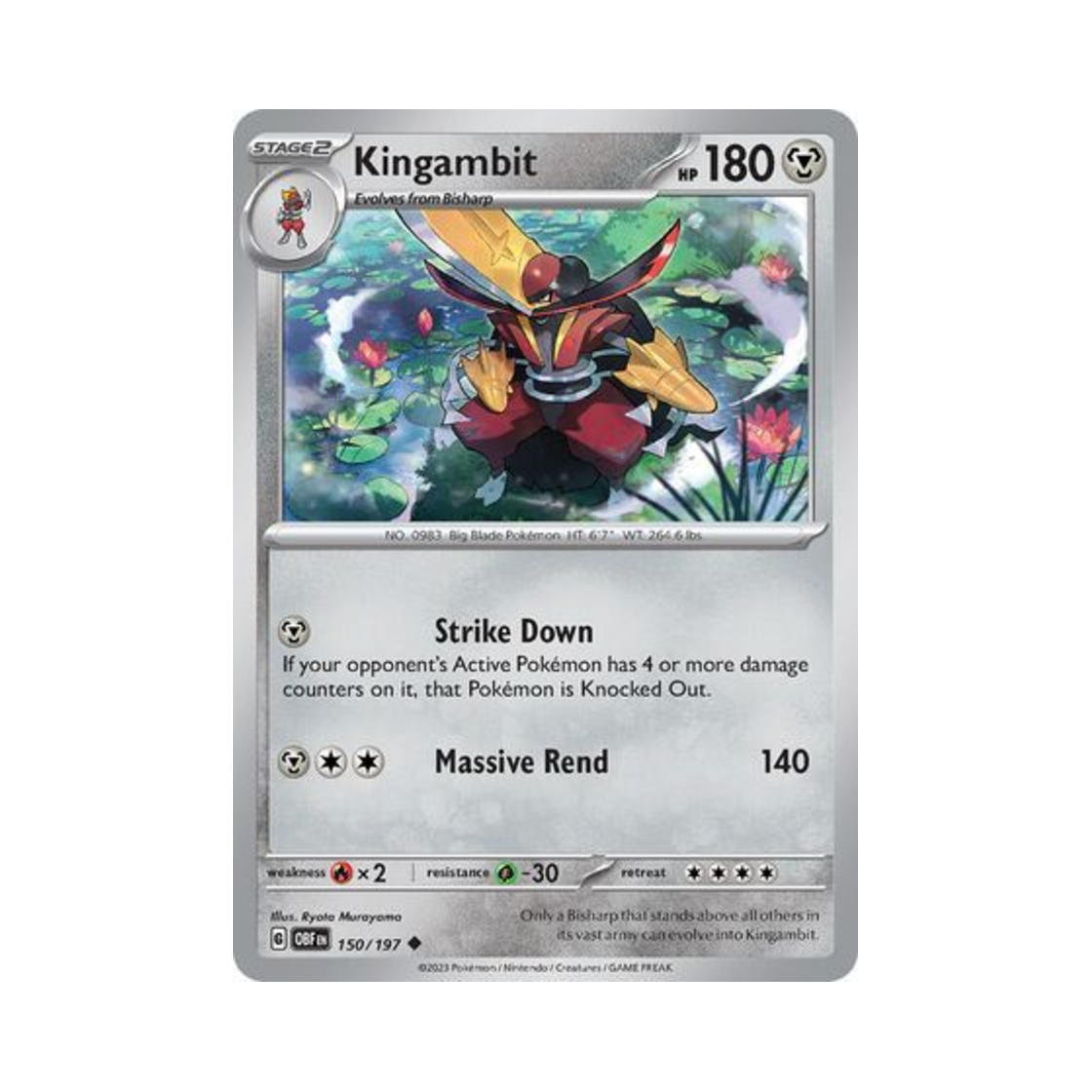 포켓몬 TCG 대도각참 U 옵시디언 플레임즈 (영문판)(Pokemon TCG Kingambit U Obsidian Flames (English Ver.)) - 1