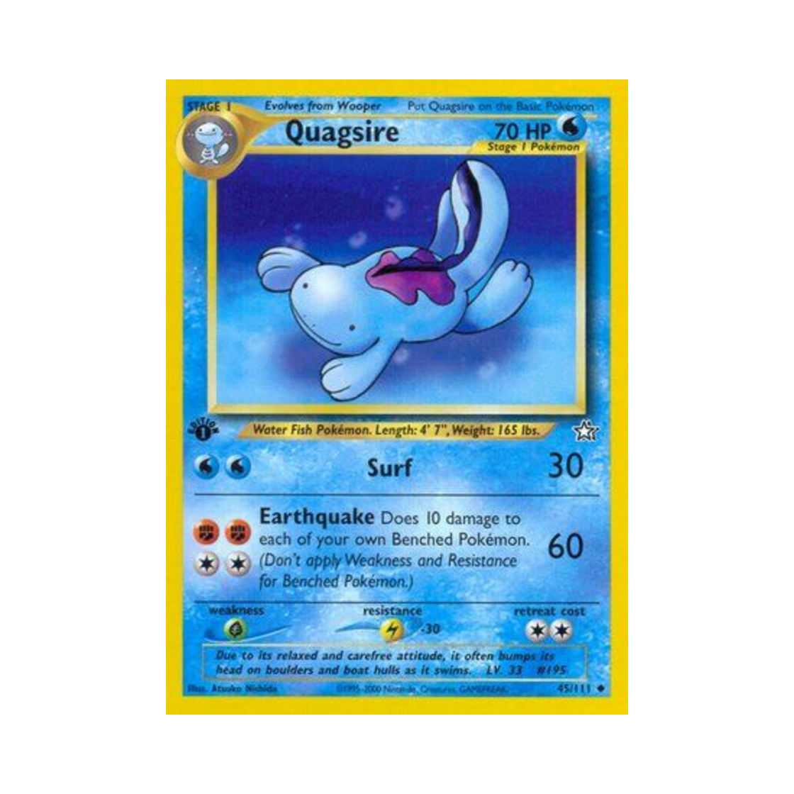 포켓몬 TCG 누오 U 네오 제네시스 (영문판)(Pokemon TCG Quagsire U Neo Genesis (English Ver.)) - 1
