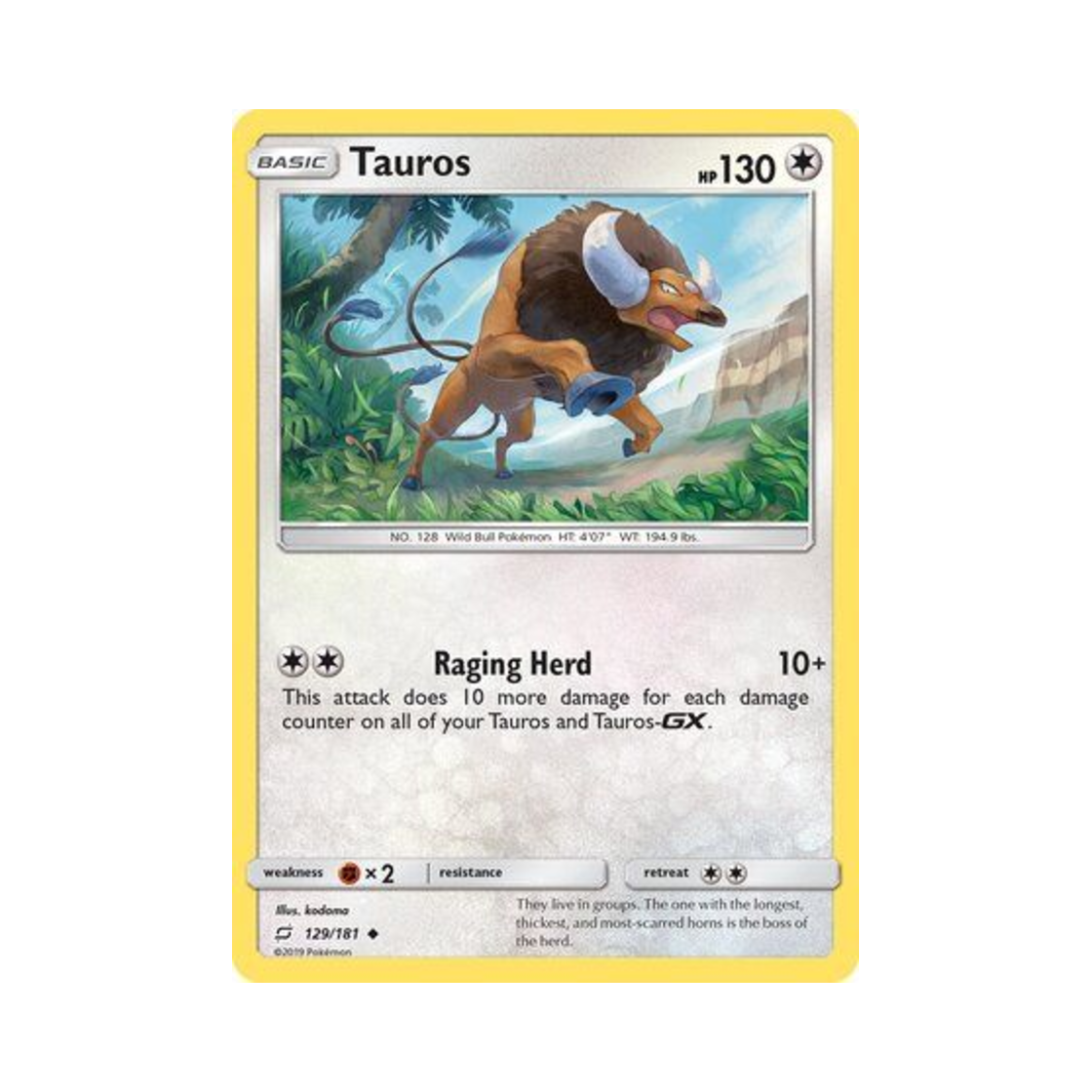 포켓몬 TCG 켄타로스 U 팀업 (영문판)(Pokemon TCG Tauros U Team Up (English Ver.)) - 1