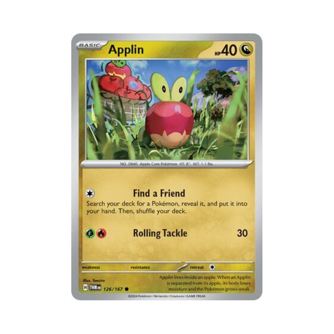 포켓몬 TCG 과사삭벌레 C 트와일라잇 마스커레이드 (영문판)(Pokemon TCG Applin C Twilight Masquerade (English Ver.)) - 1