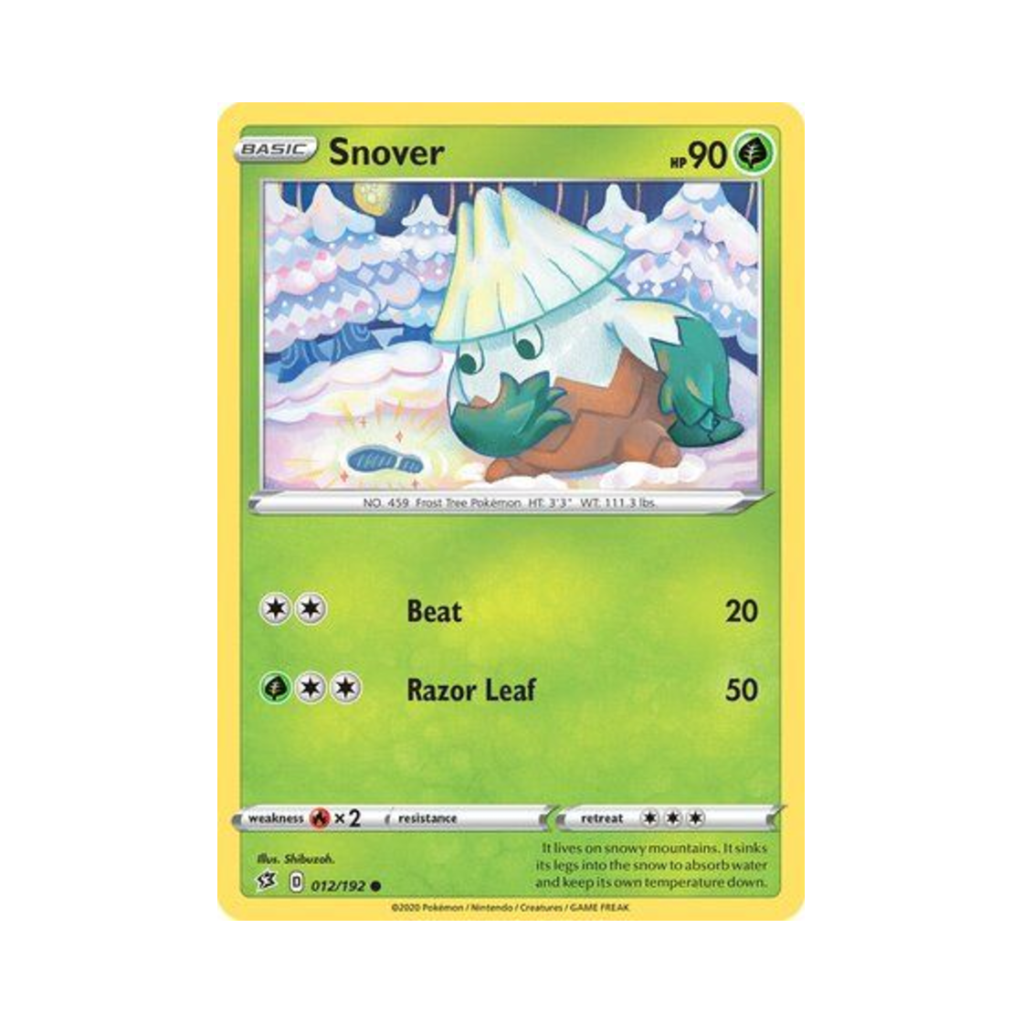 포켓몬 TCG 눈쓰개 C 레벌 크래시 (영문판)(Pokemon TCG Snover C Rebel Clash (English Ver.))