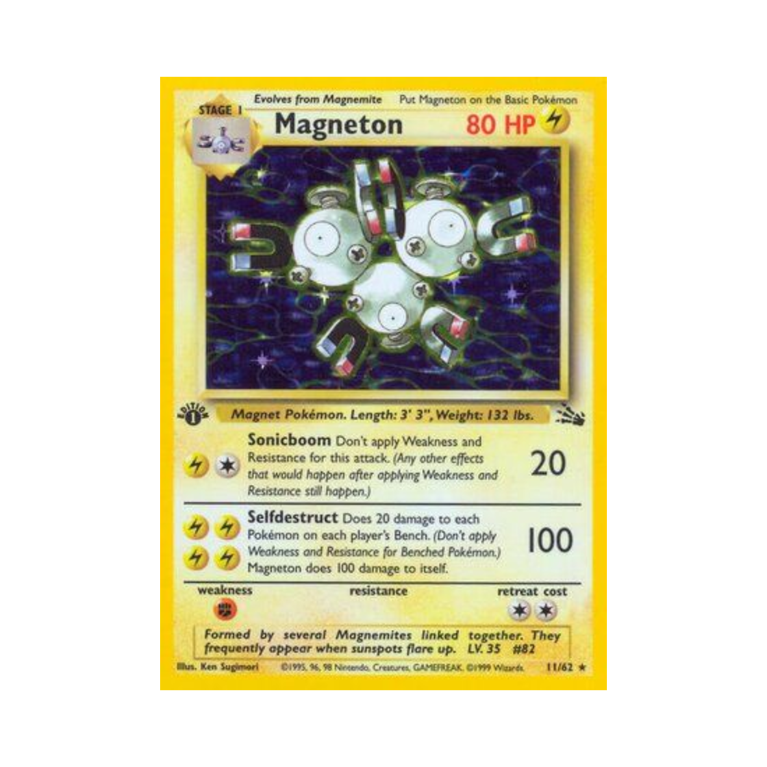 포켓몬 TCG 레어코일 RH 포실 (영문판)(Pokemon TCG Magneton RH Fossil (English Ver.))