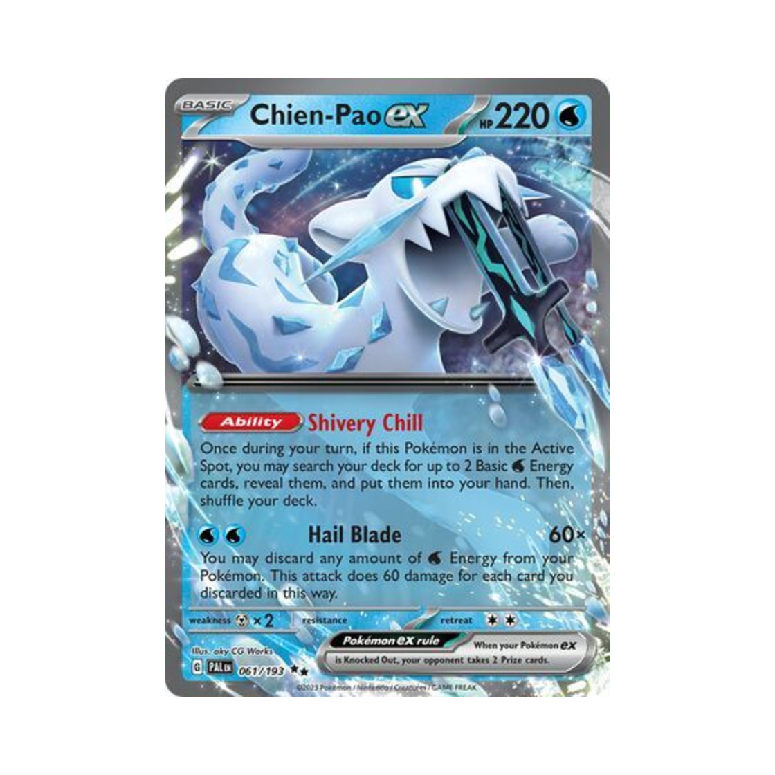 포켓몬 TCG 파오젠 ex DR 팔데아 이볼브드 (영문판)(Pokemon TCG Chien Pao ex DR Paldea Evolved (English Ver.)) - 1
