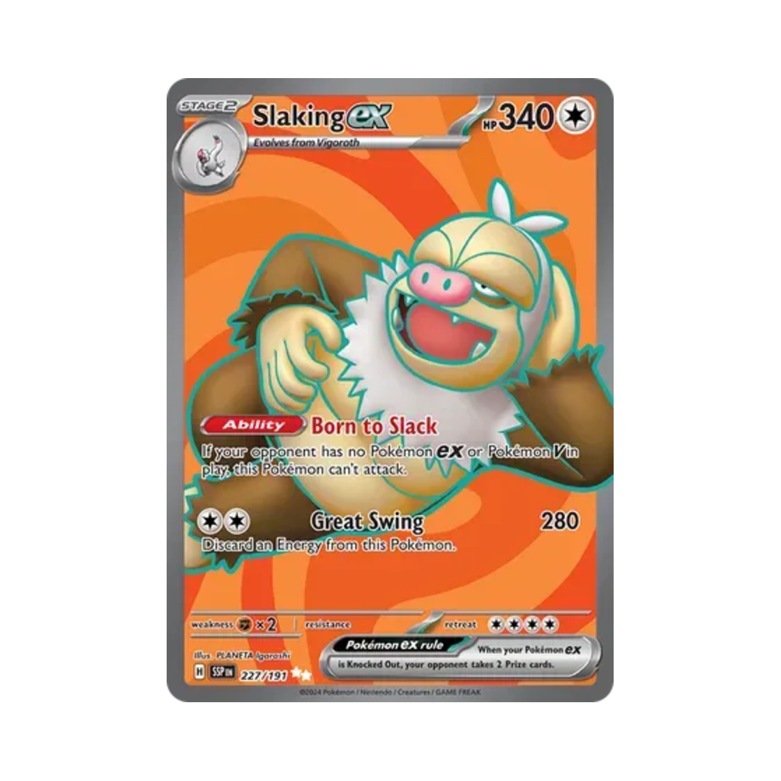 포켓몬 TCG 게을킹 ex UR 서징 스파크 (영문판)(Pokemon TCG Slaking ex UR Surging Sparks (English Ver.)) - 1