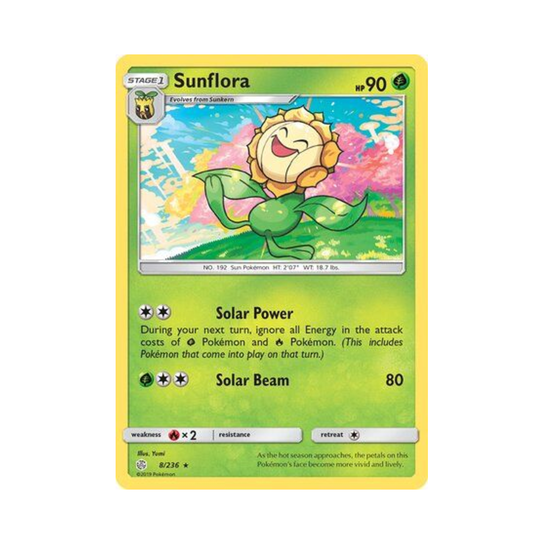 포켓몬 TCG 해루미 R 코스믹 이클립스 (영문판)(Pokemon TCG Sunflora R Cosmic Eclipse (English Ver.)) - 1