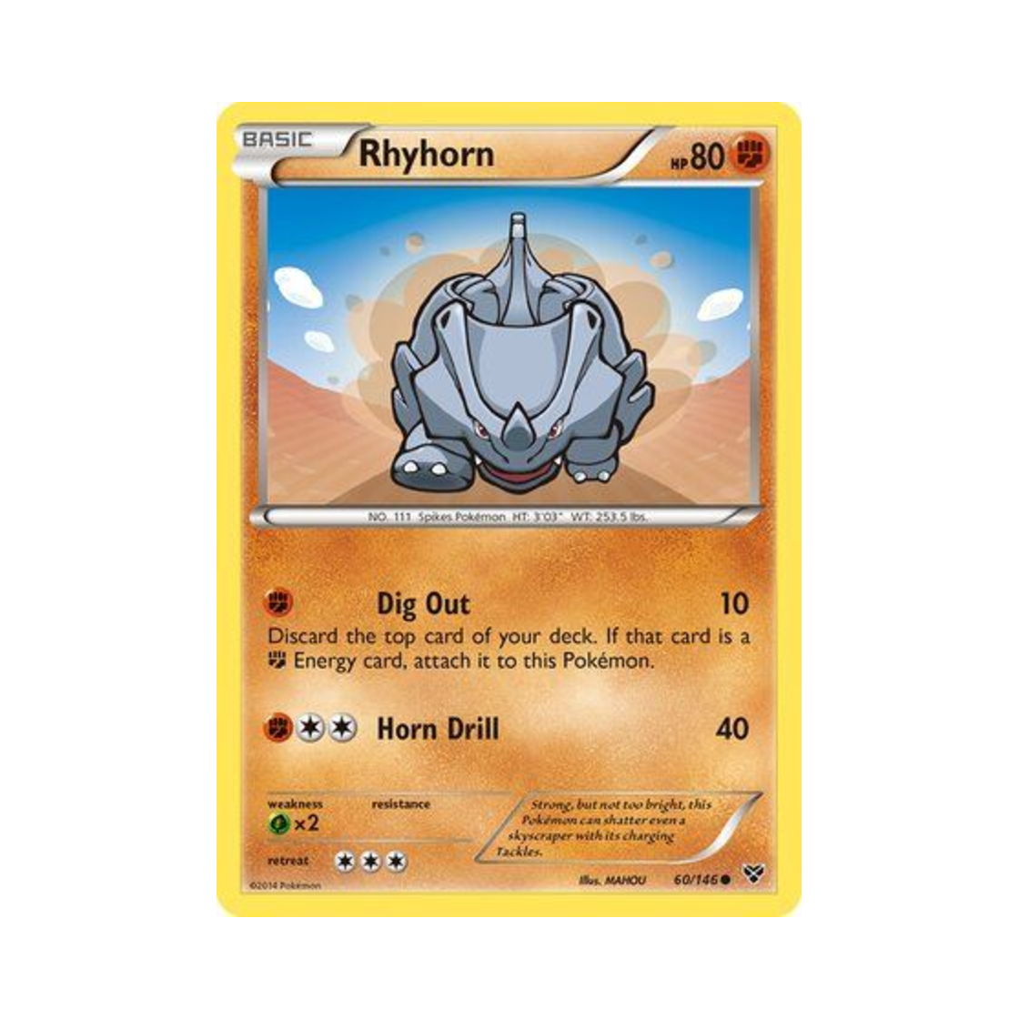포켓몬 TCG 뿔카노 C XY (영문판)(Pokemon TCG Rhyhorn C XY (English Ver.)) - 1