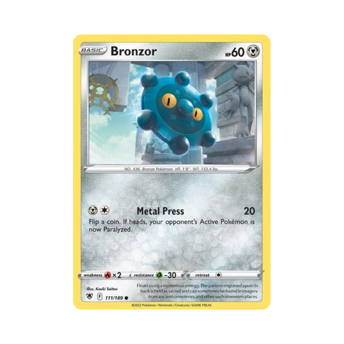 포켓몬 TCG 동미러 C 아스트랄 레디안스 (영문판)(Pokemon TCG Bronzor C Astral Radiance (English Ver.)) - 1