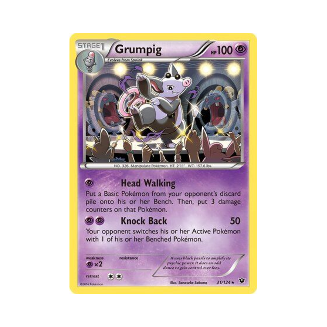 포켓몬 TCG 피그킹 R 페이츠 컬라이드 (영문판)(Pokemon TCG Grumpig R Fates Collide (English Ver.)) - 1