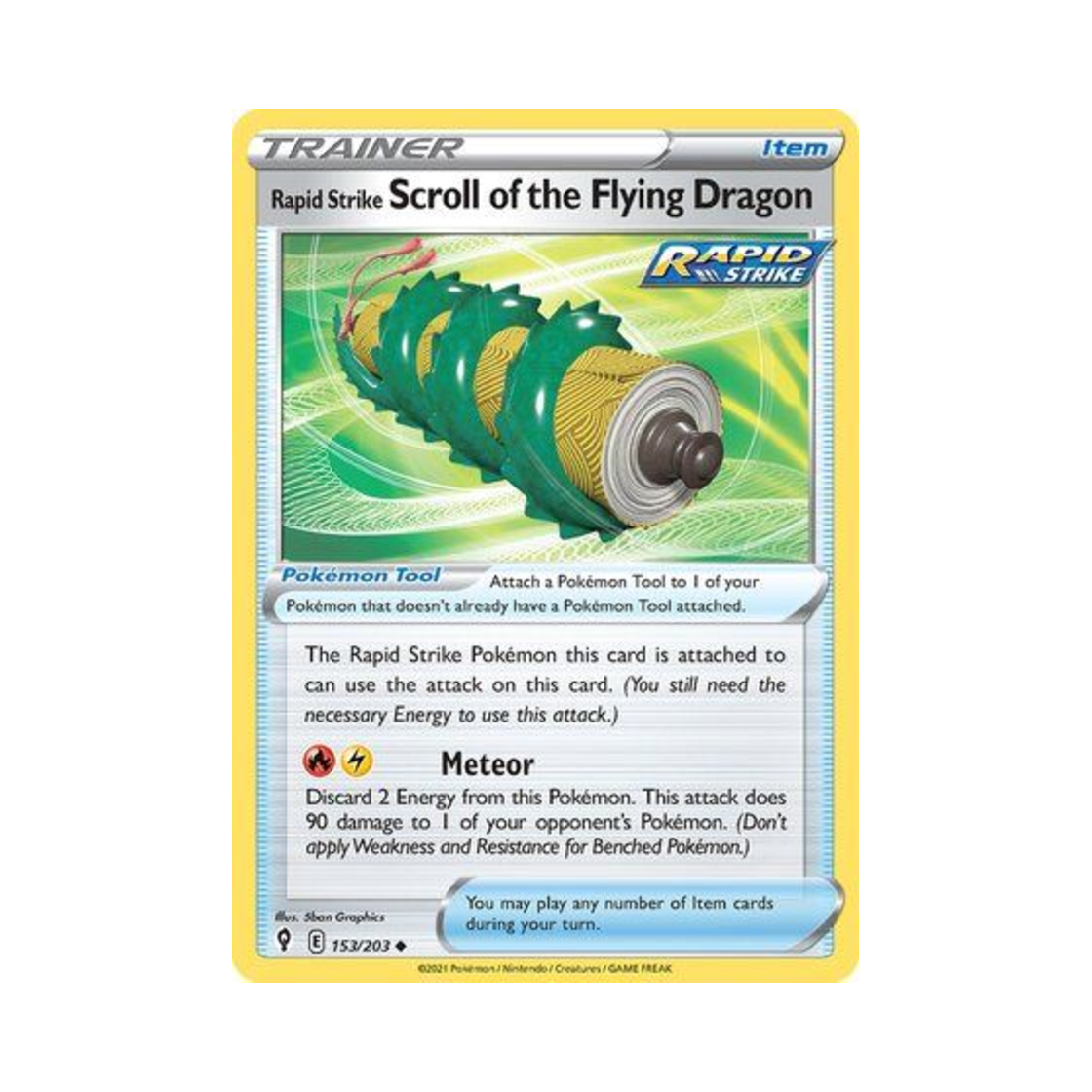 포켓몬 TCG 연격의 두루마리 비룡의 권 U 이볼빙 스카이즈 (영문판)(Pokemon TCG Rapid Strike Scroll of the Flying Dragon U Evolving Skies (English Ver.)) - 1