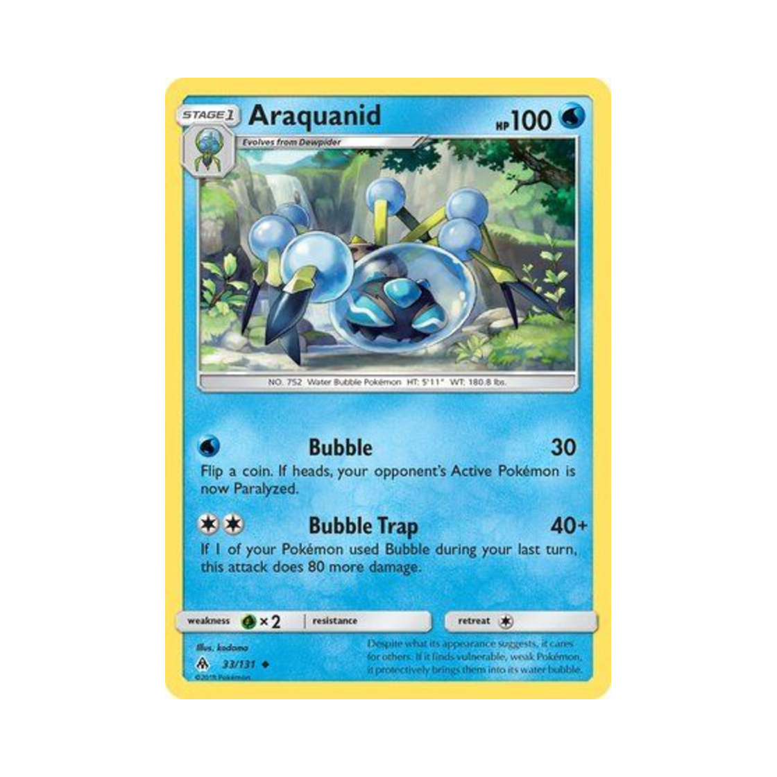 포켓몬 TCG 깨비물거미 U 포비든 라이트 (영문판)(Pokemon TCG Araquanid U Forbidden Light (English Ver.)) - 1